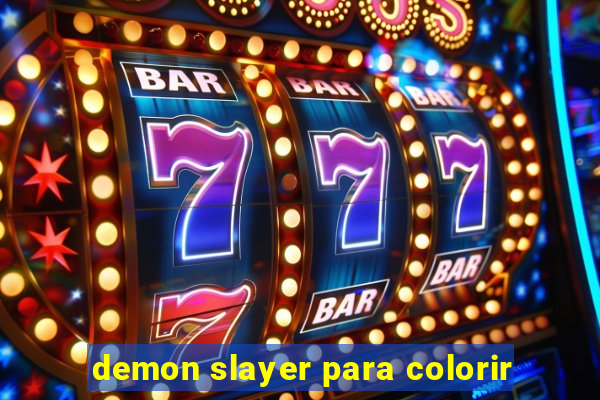 demon slayer para colorir