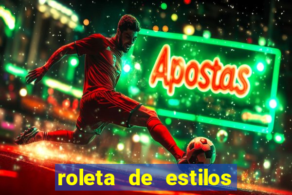 roleta de estilos de roupas