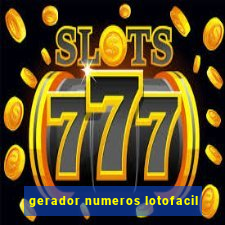 gerador numeros lotofacil