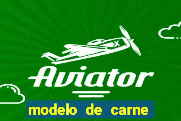 modelo de carne para pagamento